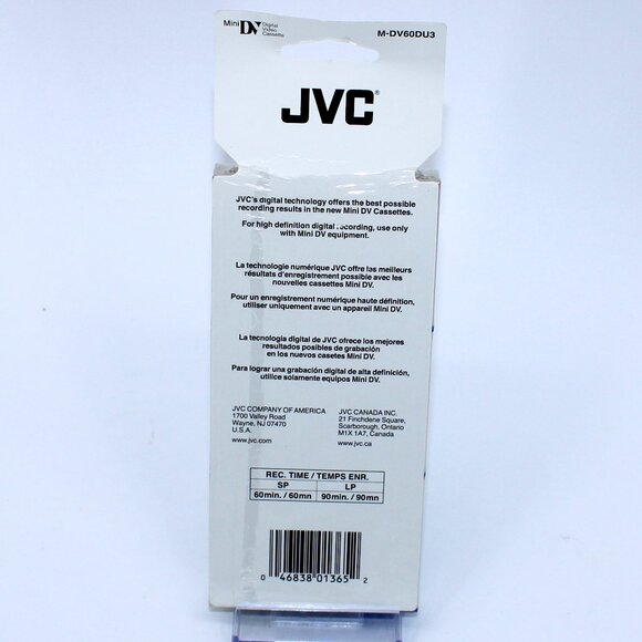 JVC Digital Video Mini DV Cassettes SP 60 min LP 90 min (Set of 3)) - Picture 2 of 2